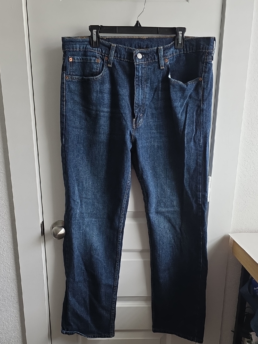 Levis Mens 501 Dark Blue Straight-Leg Jeans 38 X 3 G060